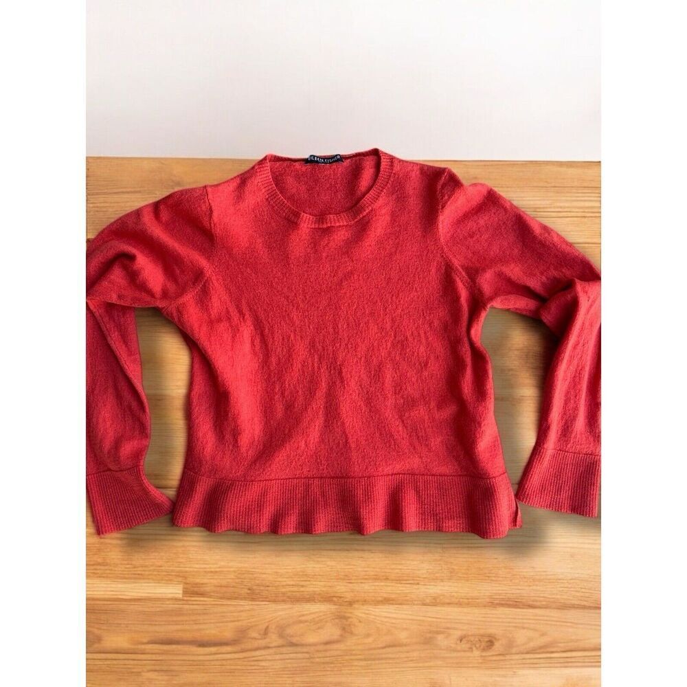 Eileen Fisher Red/Orange Merino Wool Light Sweater Petite PS